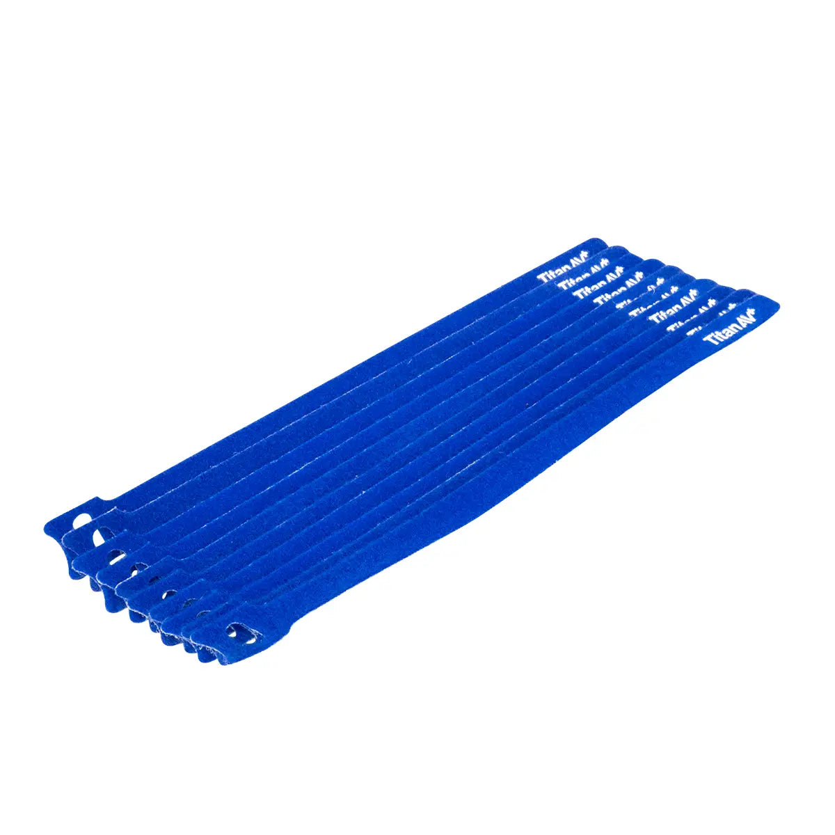 Hook & Loop Cable Tie, 250mm, Blue, 10 pcs