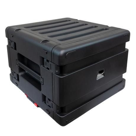 8U Rolling Rack Case with Plastic Hard Shell