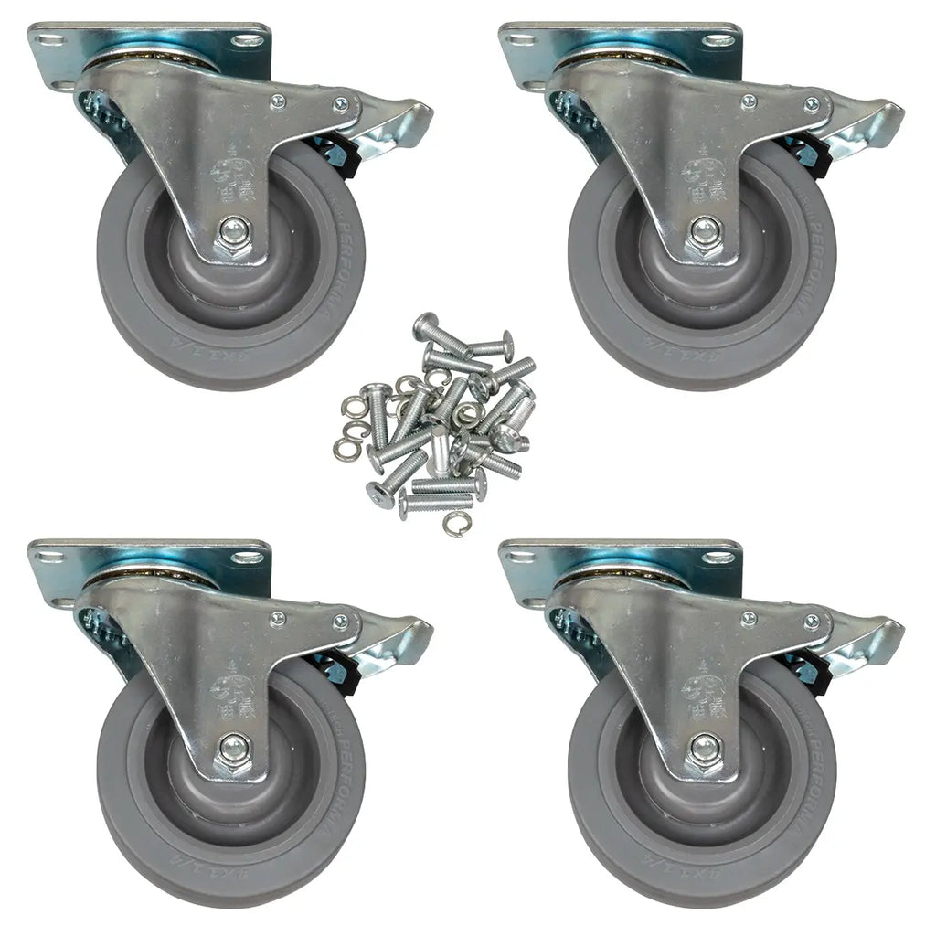 Heavy Duty 4" 150kg Castor Wheels - Set of 4