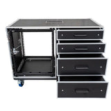 12u shockproof rack plus 4 foam lined drawers.