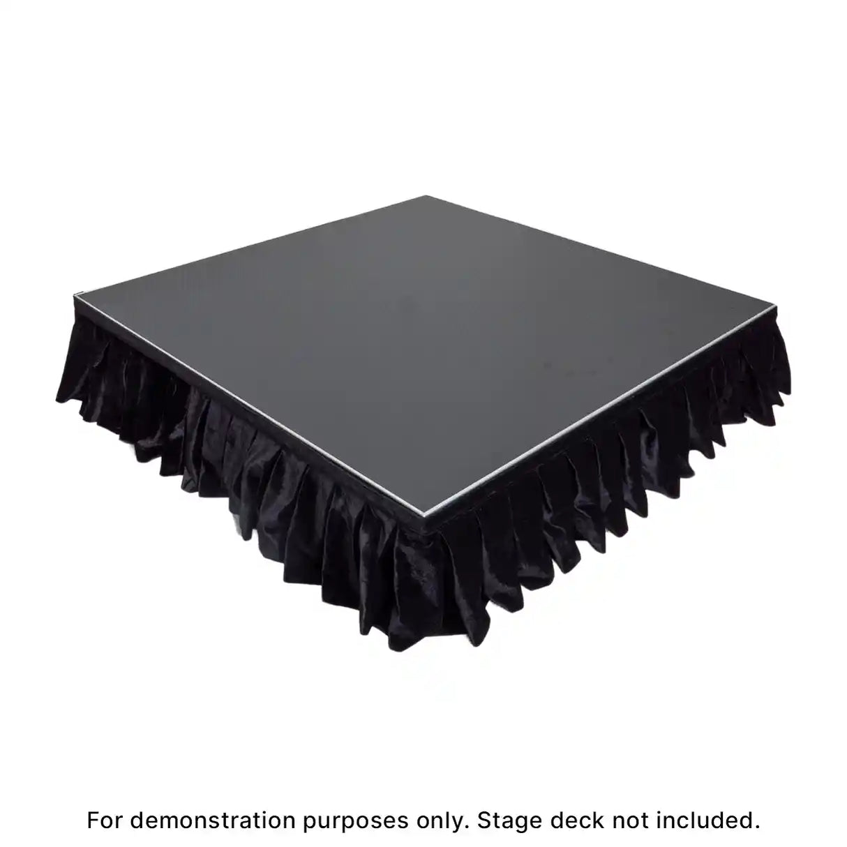 20cm High Stage Skirt (2m) Pleated Black Velvet