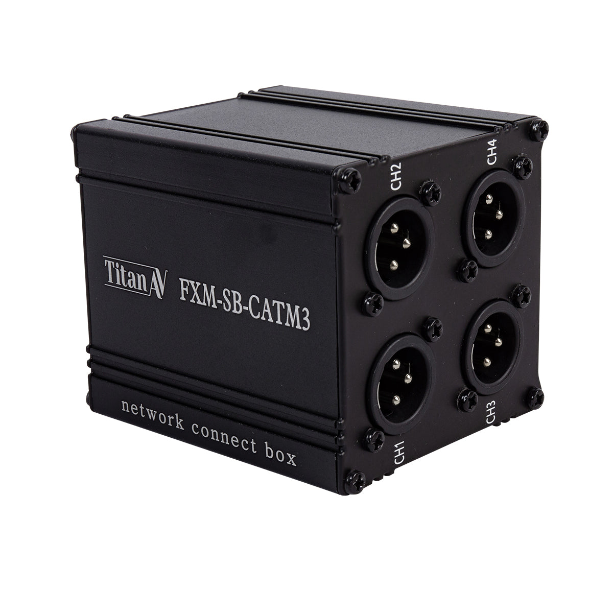 Titan AV RJ45 EtherCON to Quad 3-Pin XLR-M Stage Box