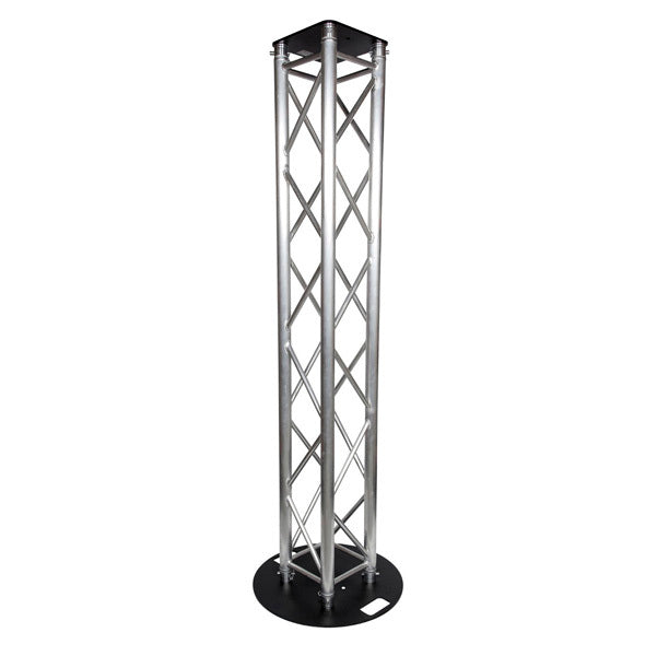 Box Truss Lighting Stand 2.5m Trussing, 600mm Circle Base & Top Plate