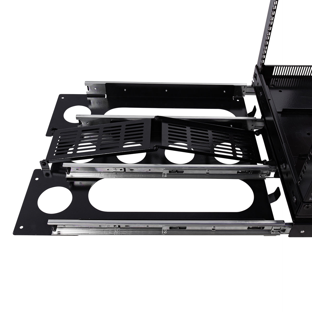 Titan AV 18RU 19" Open Rack with Sliding Base