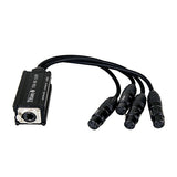 Titan AV RJ45 EtherCON Quad XLR-M Stage Box to Quad XLR-F Tails