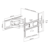 Titan AV TV Wall Mount Bracket 37-70" Full Motion, Heavy Duty