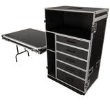 Portable Workstation with 5 Drawers, Table & Top Storage