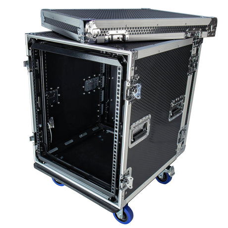 12RU Shock Rack Case with Wheels, 550mm Deep