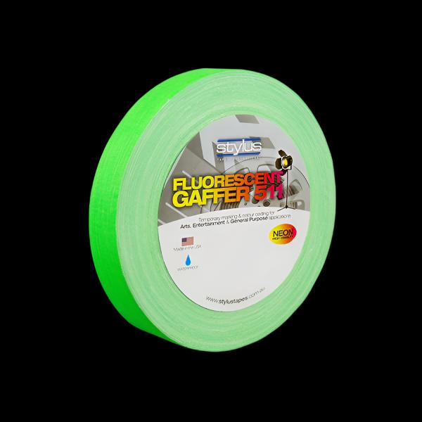 Fluro Green Gaffers Tape, 24mm X 45m | Stylus 511