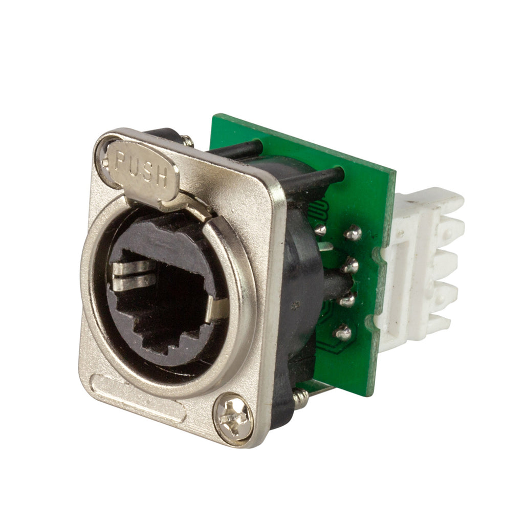 Titan AV Ethercon Cat5e – Punch down Terminals Panel Mount Connector